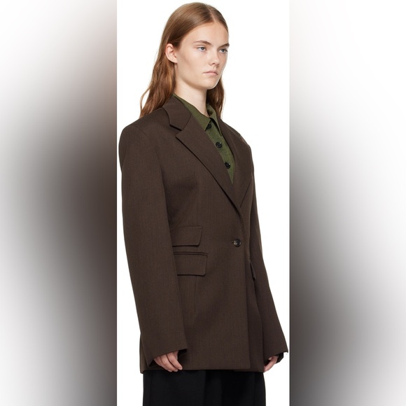 RECTO Brown Double-Breasted Blazer - Picture 3 of 5
